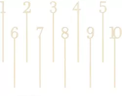 Drewniane numery na stół 25cm, 10 sztuk