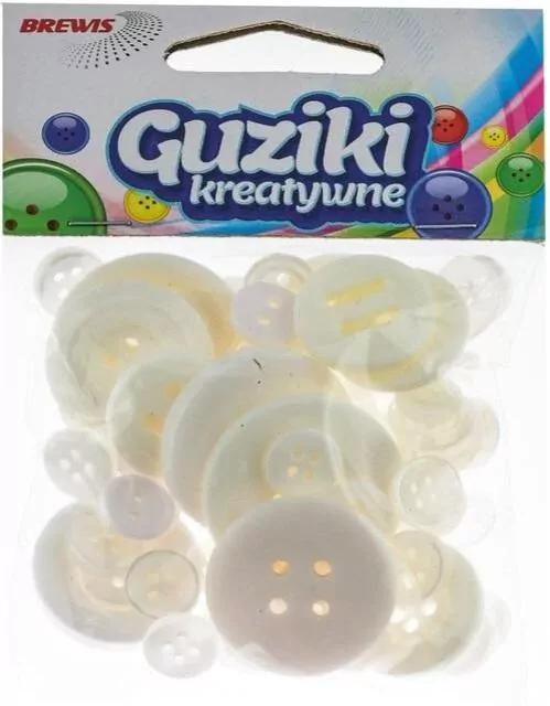 Guziki kreatywne. Białe - tantis.pl