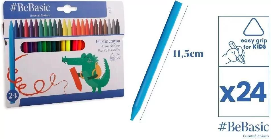 Kredki plastikowe 24 kolory - tantis.pl