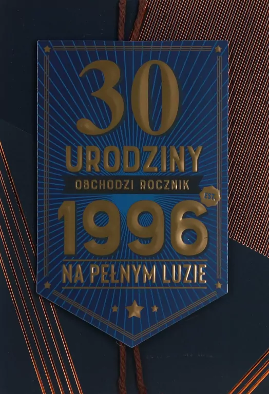 KARNET URODZINY 30 B6 Z KOP PD HM200-3627 - tantis.pl
