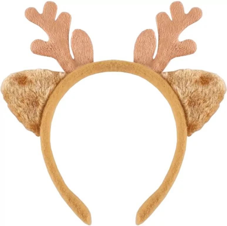 Opaska renifera z uszami jasno brązowa - tantis.pl