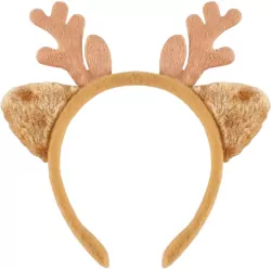 Opaska renifera z uszami jasno brązowa