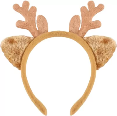 Opaska renifera z uszami jasno brązowa
