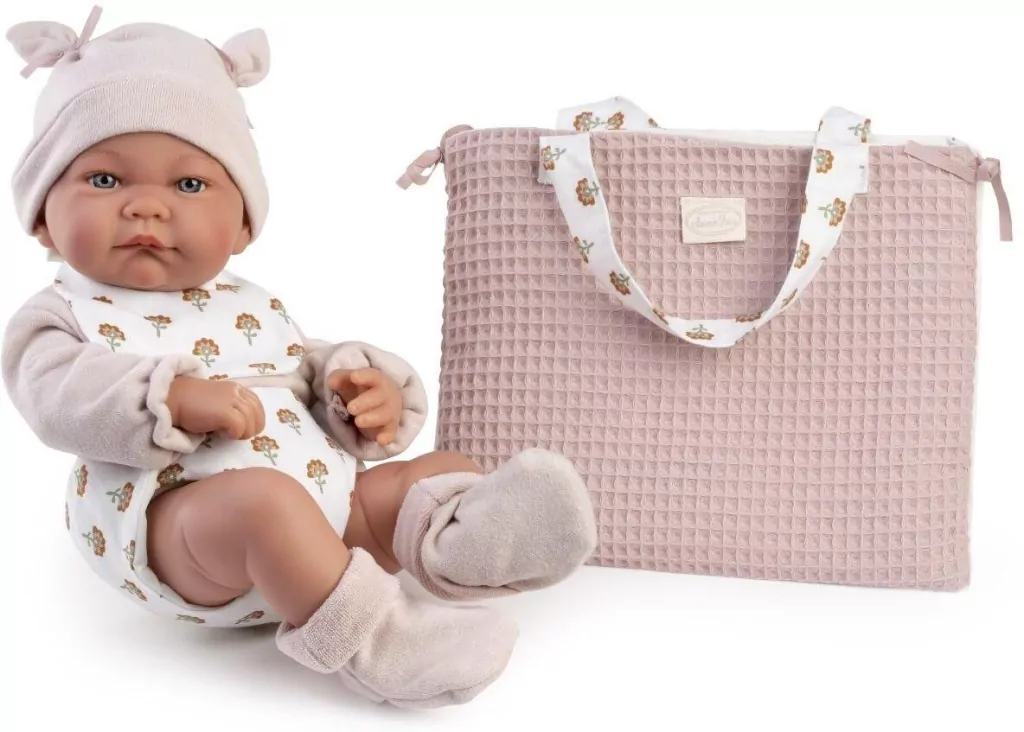 Lalka hiszpańska Nica z przewijakiem torebką 42cm - tantis.pl