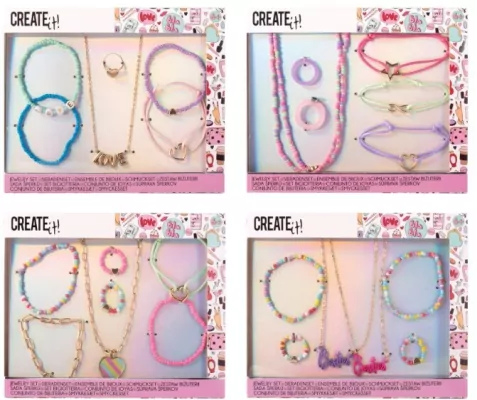 Create It!. Zestaw biżuterii. Tęczowe koraliki, mix