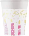 Talerzyki papierowe Birthday Candles 23cm - tantis.pl