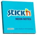 Notes samoprzylepny 76x76 mm niebieski neon 100 sztuk - tantis.pl