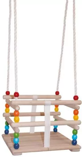 Drewniana huśtawka dla maluchów do 30kg 10315 Woody - tantis.pl