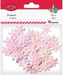 Konfetti Płatki śniegu bladoróżowe 30g
