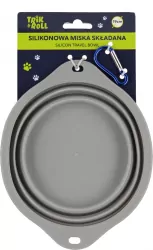 Miska silikonowa składana szara 19cm
