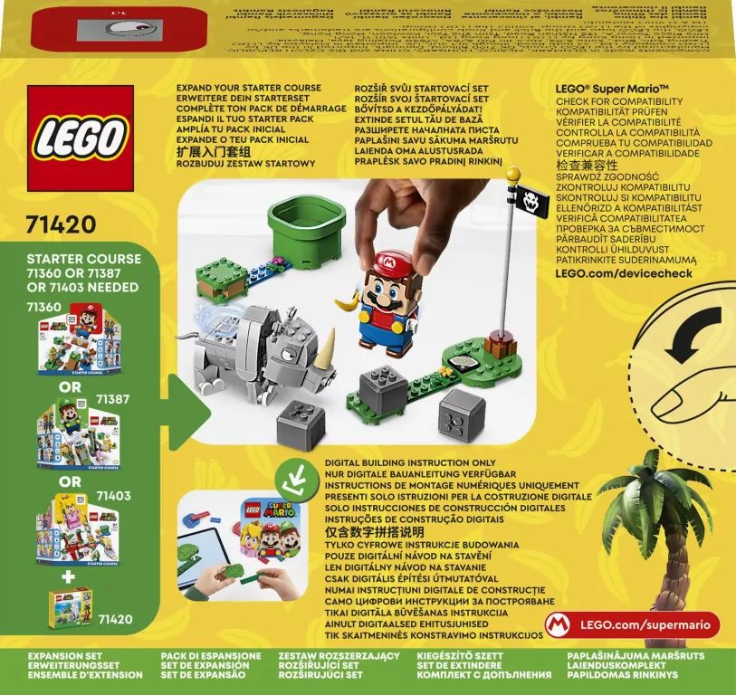 LEGO® Super Mario. Nosorożec Rambi — zestaw rozszerzający. 71420 - tantis.pl