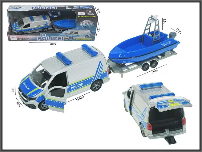 AUTO POLICJA MET VOLKSWAGEN 29X11X10 Z LODZIA WB - tantis.pl