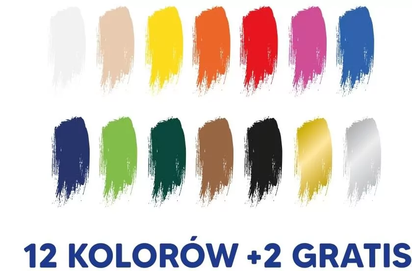 Farby plakatowe Oxford 12+2 kolory 20ml - tantis.pl