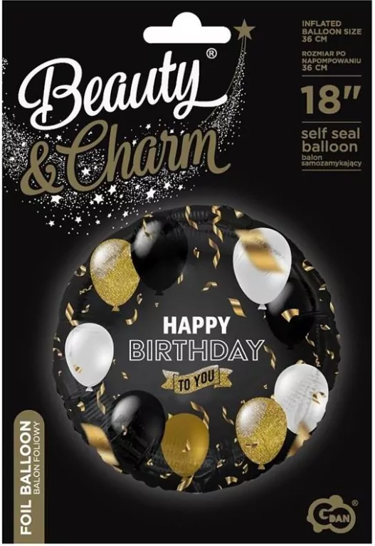 Balon foliowy Happy Birthday To You 45cm - tantis.pl