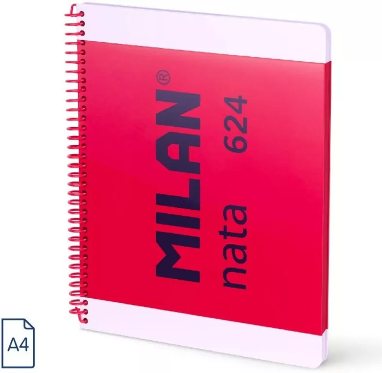 Zeszyt na spirali A4/80K linia 1918 różowy MILAN - tantis.pl