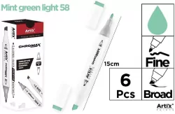 Marker Chromax z 2 końcówk. mint green 58