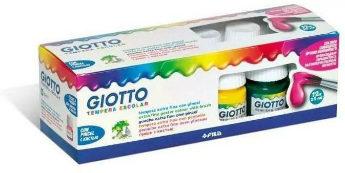 Farby Tempera Escolar. 12 kolorów - tantis.pl