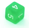 Komplet kości RPG. Jasnozielone. Kryształowe. REBEL - tantis.pl