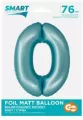 Balon foliowy Smart cyfra 0 niebieski matowy 76cm - tantis.pl