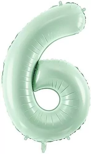 Balon foliowy cyfra 6 72cm zielony - tantis.pl