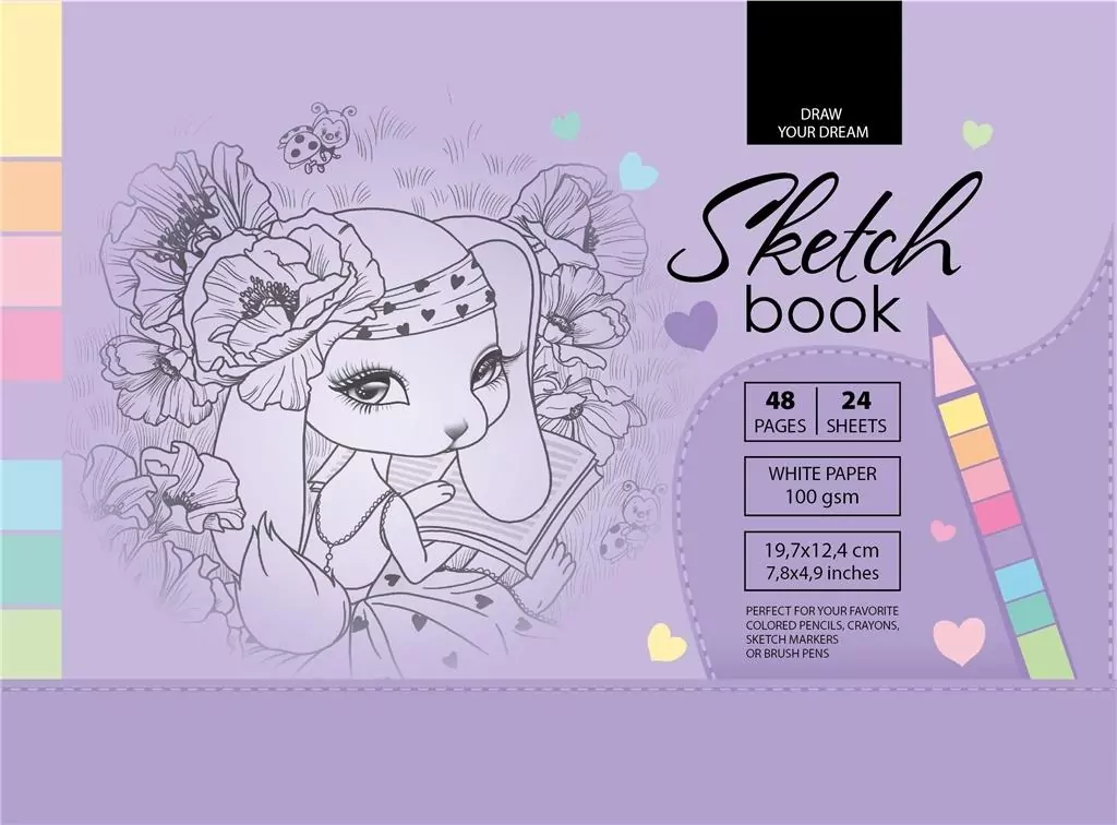 Sketchbook. Szkicownik 48 kartek. 197 x 124 mm - tantis.pl