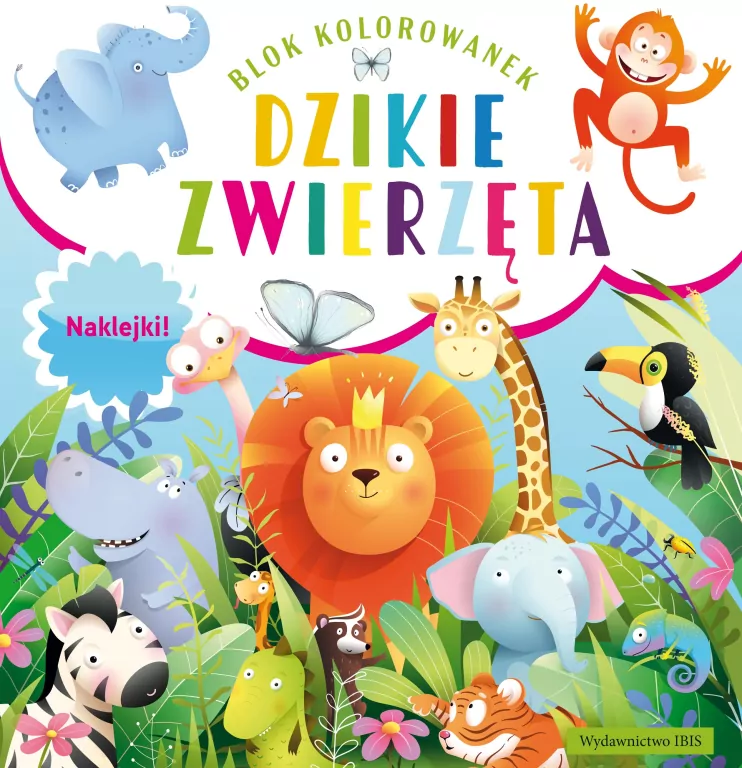 Blok kolorowanek. Dzikie zwierzęta - tantis.pl