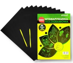 Wydrapywanka hologramowa A4 zielona