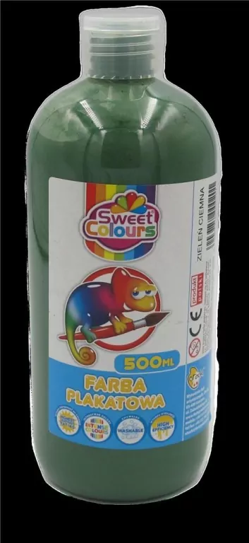 Farba plakatowa ciemnozielona 500ml - tantis.pl