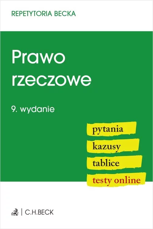 Prawo rzeczowe. Pytania. Kazusy. Tablice. Testy online - tantis.pl