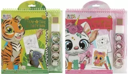 Zeszyt ćwiczeń ze znaczkami i taśmą mix