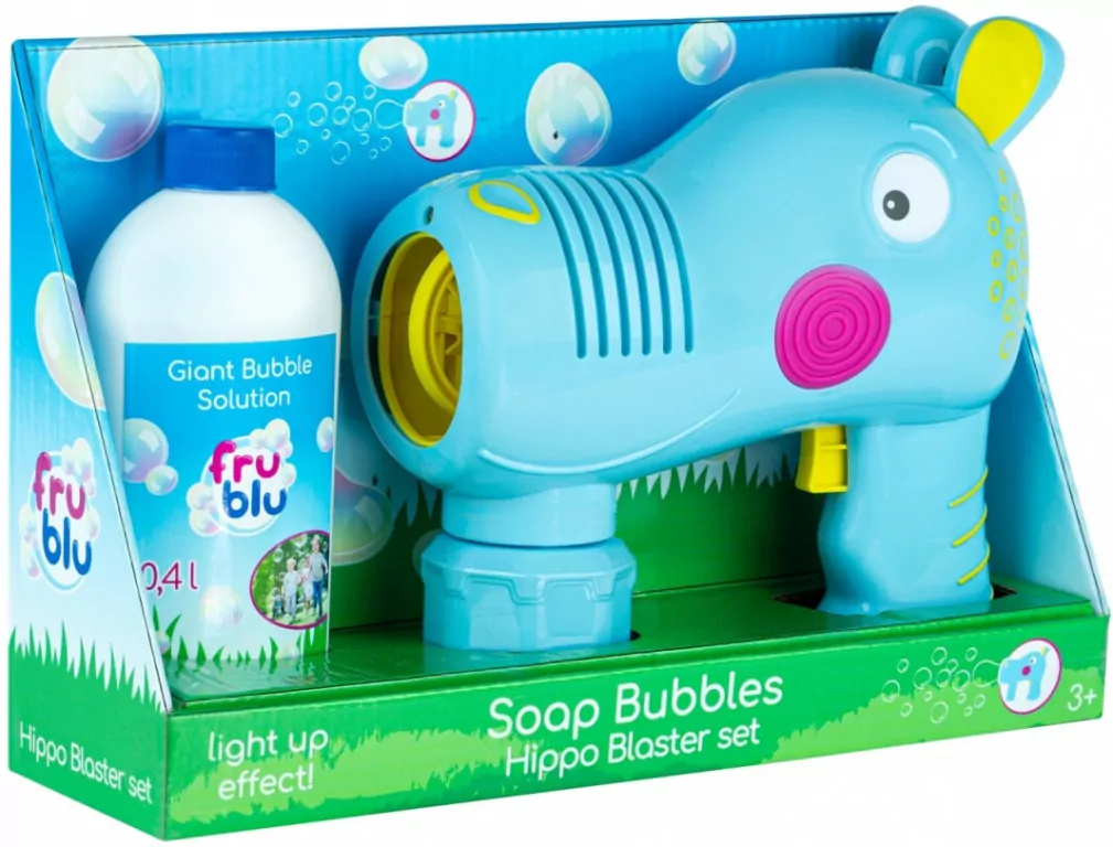 Fru Blu. Bańki Blaster Hippo + płyn 0,4L - tantis.pl