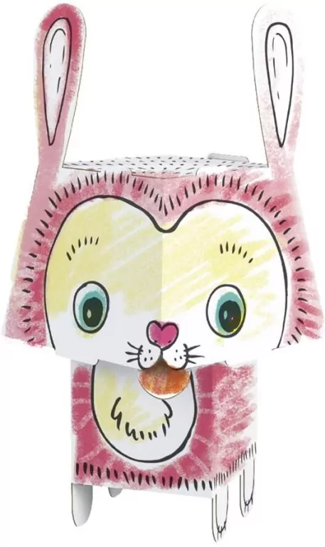 Królik. Złóż i pokoloruj. Cube Head - tantis.pl