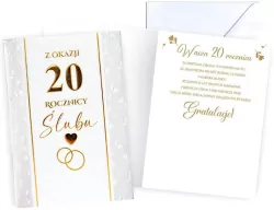 Karnet Rocznica ślubu 20