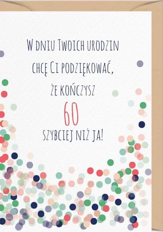 Karnet Urodziny 60 - tantis.pl