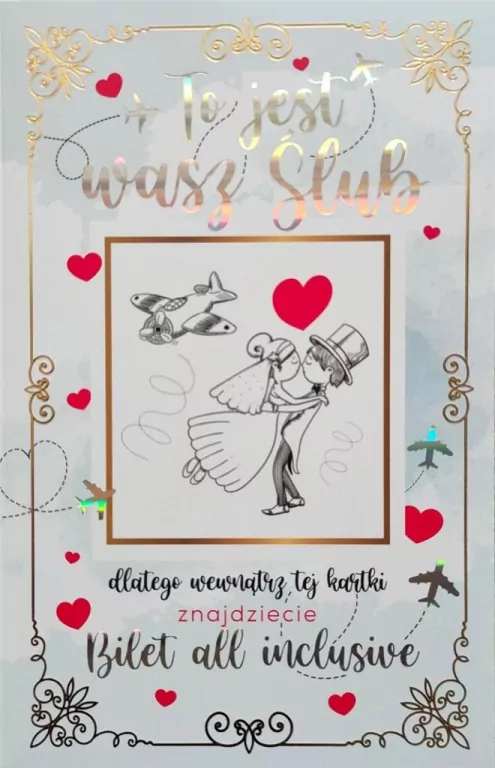 Karnet okolicznościowy. Ślub. YEKU - tantis.pl