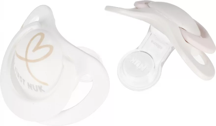 NUK. Star. Smoczki. 0-6 miesięcy. Różowy i biały - tantis.pl