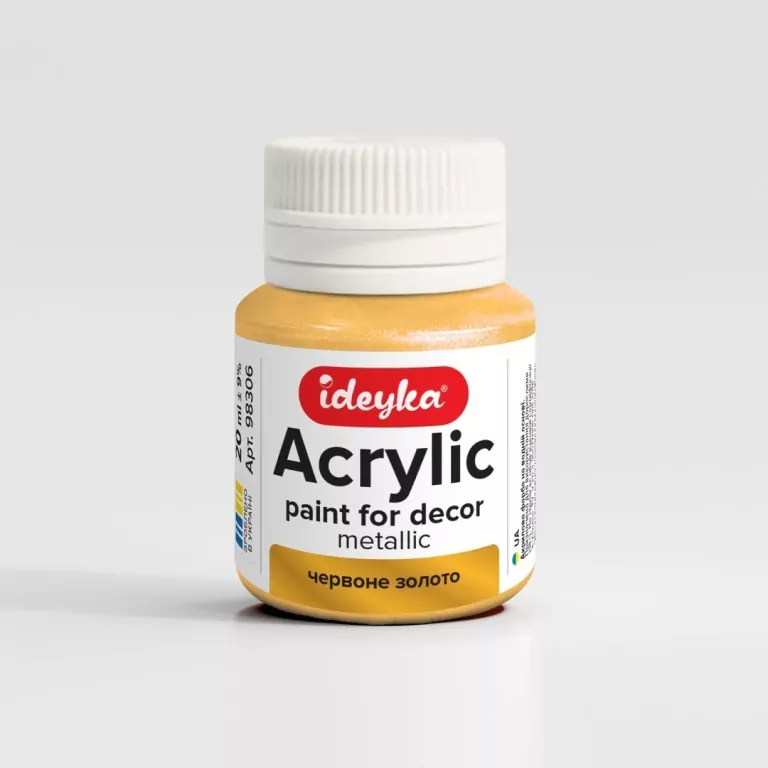 Farba akrylowa metaliczna Czerwone złoto 20ml - tantis.pl