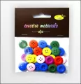 Guziki drewniane 15mm. Kolorowe 15g - tantis.pl