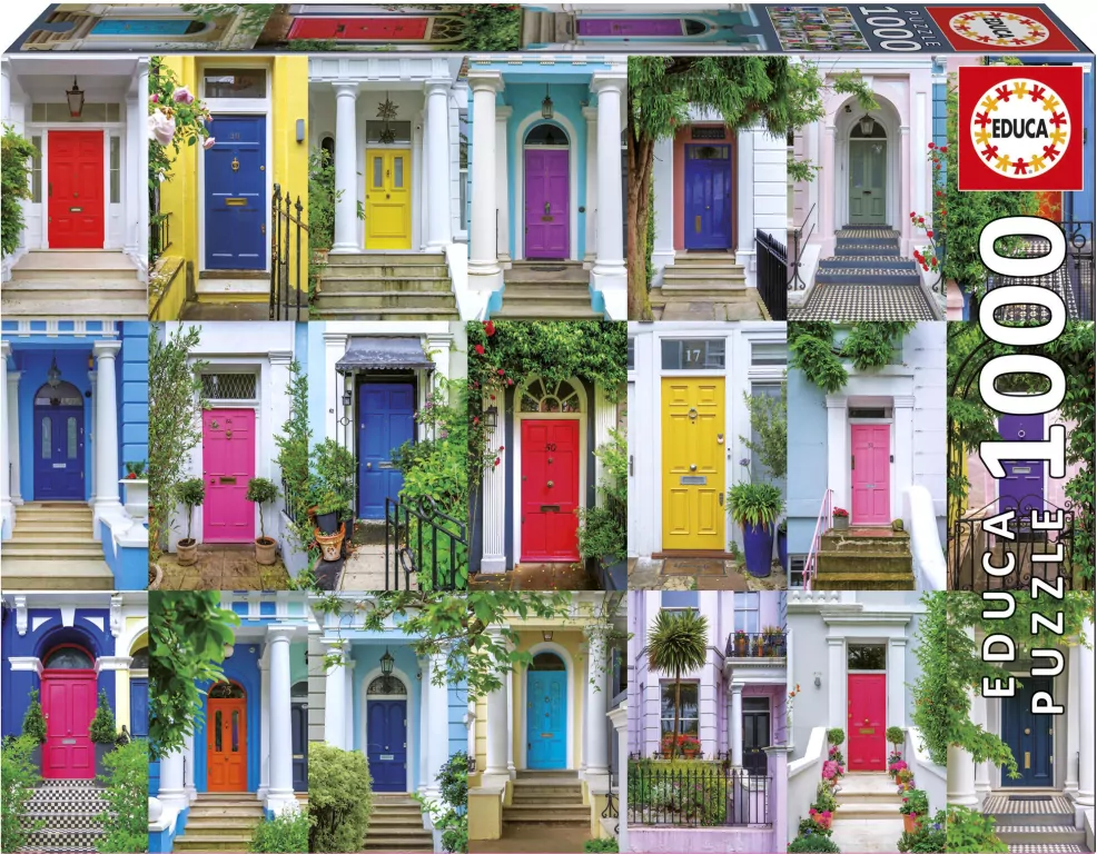 Puzzle 1000 Drzwi z Notting Hill Londyn Anglia - tantis.pl