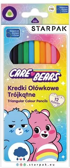 Kredki ołowkowe trójkątne Care Bears 12 kolorów - tantis.pl