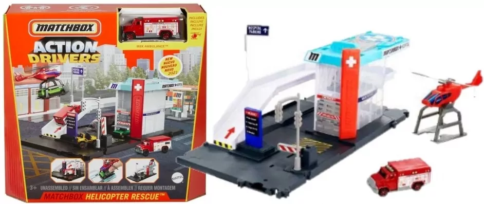 Helikopter ratowniczy. Action drivers. Matchbox - tantis.pl