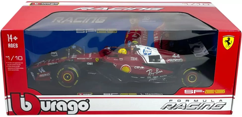 Ferrari Formula With Helmet & Plastic Stand SF-25 - tantis.pl