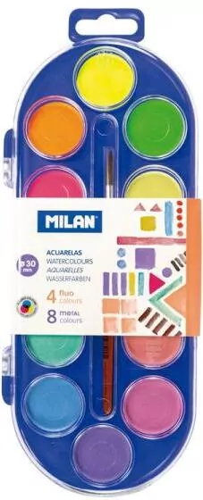 Farby akwarelowe 12 kolorów MILAN - tantis.pl