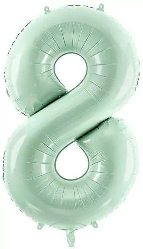 Balon foliowy cyfra 8 72cm zielony - tantis.pl