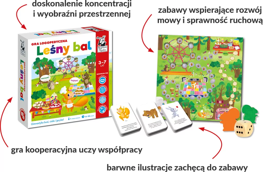 Leśny bal. Gra logopedyczna. Kapitan Nauka - tantis.pl