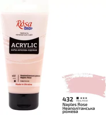 Farba akrylowa naples rose 432 75ml