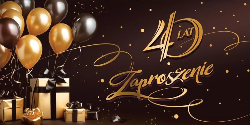 Zaproszenie na 40 Urodziny Z186 (5szt) - tantis.pl