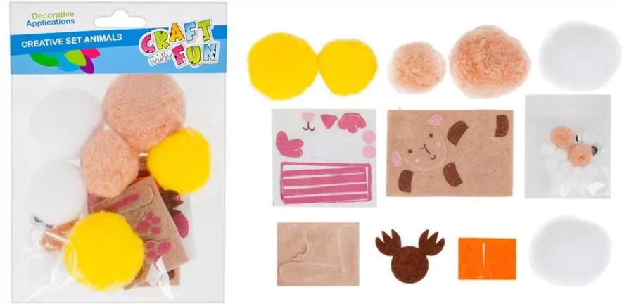 Zestaw kreatywny. Zwierzątka z pomponów - tantis.pl