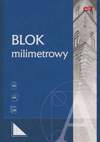 Paczka Blok milimetrowy A4 20K Unipap 10 sztuk - tantis.pl
