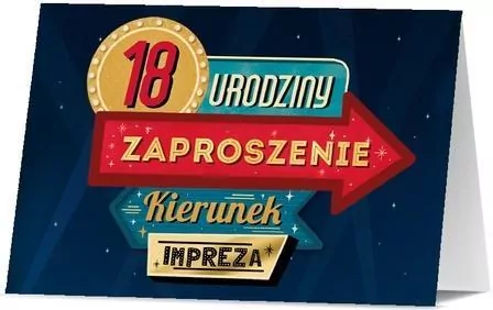Zaproszenie Urodziny 18 (10szt) - tantis.pl